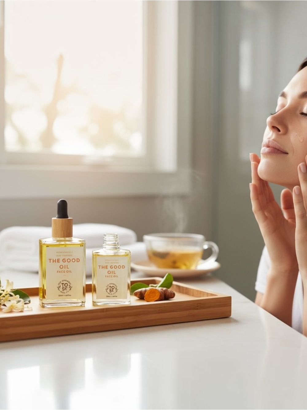 NIB The Organic Skin Co. The Good Oil Face Oil 2-Pack Set 30ml Honeysuckle Turme